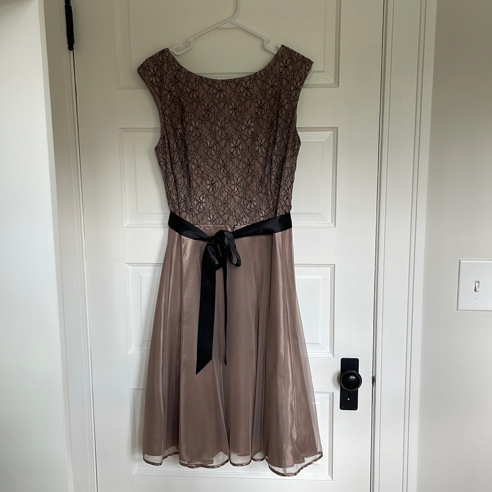 Dress barn formal brown/tan dress